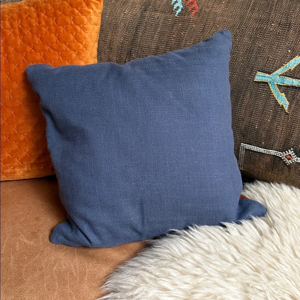Crate&Barrel Kantha Stitch Small Throw Pillow
